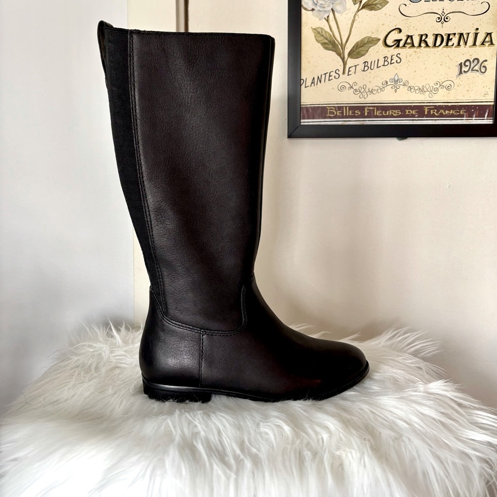 NEW Aldo Riraven Black Leather Mid-Calf Boots Women’s Size 5